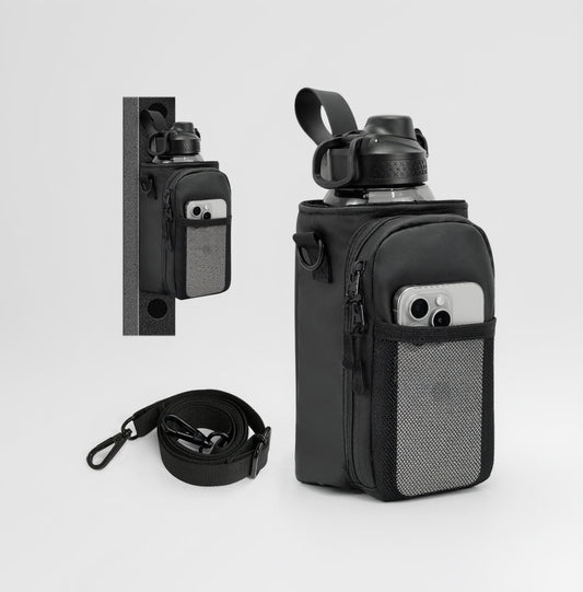 Magnetic Gym Bag for Men, Magnetic Gym Water Bottle Bag, Water Bottle Holder with Phone Pockets, Powerful Magnet Gym Pouch, Magnet Crossbody Bags, Gym Accessories for Women